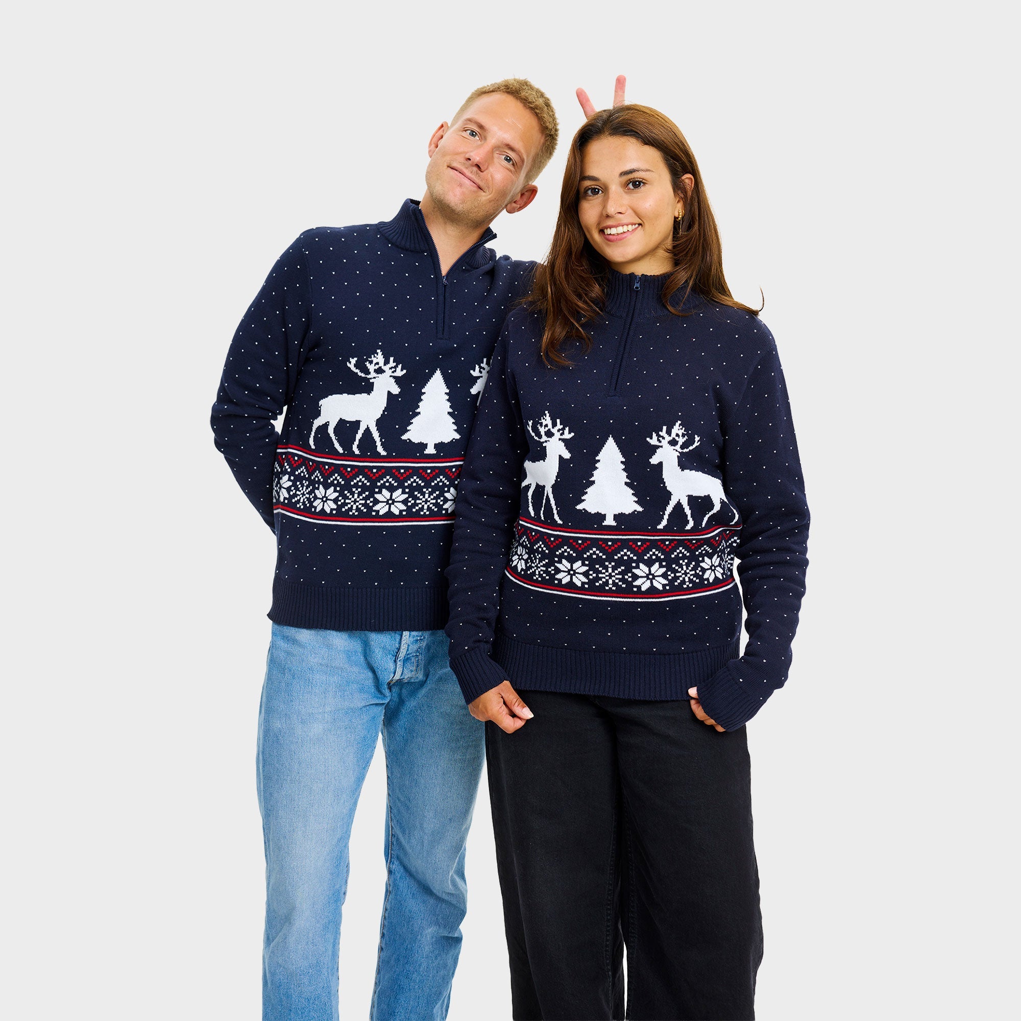 Vinter Half-Zip Tröja - Herr