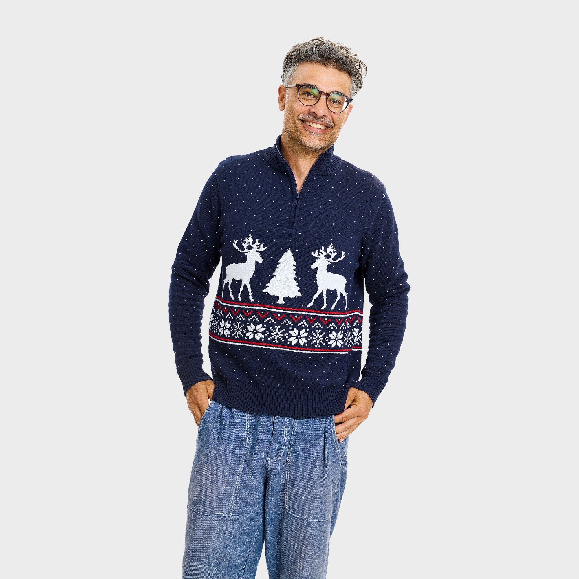 Vinter Half-Zip Tröja - Herr