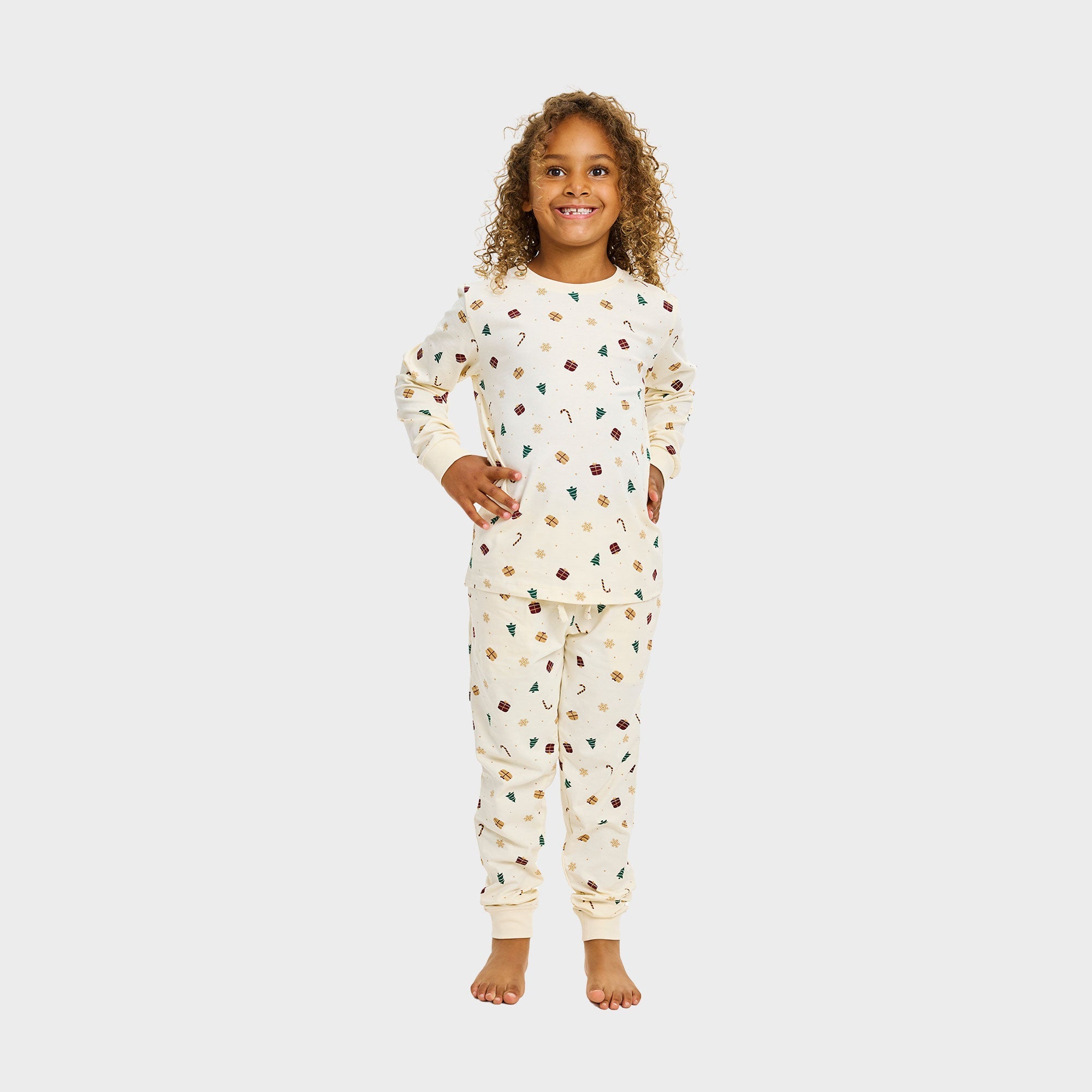 Juldröm Julpyjamas Beige - Barn
