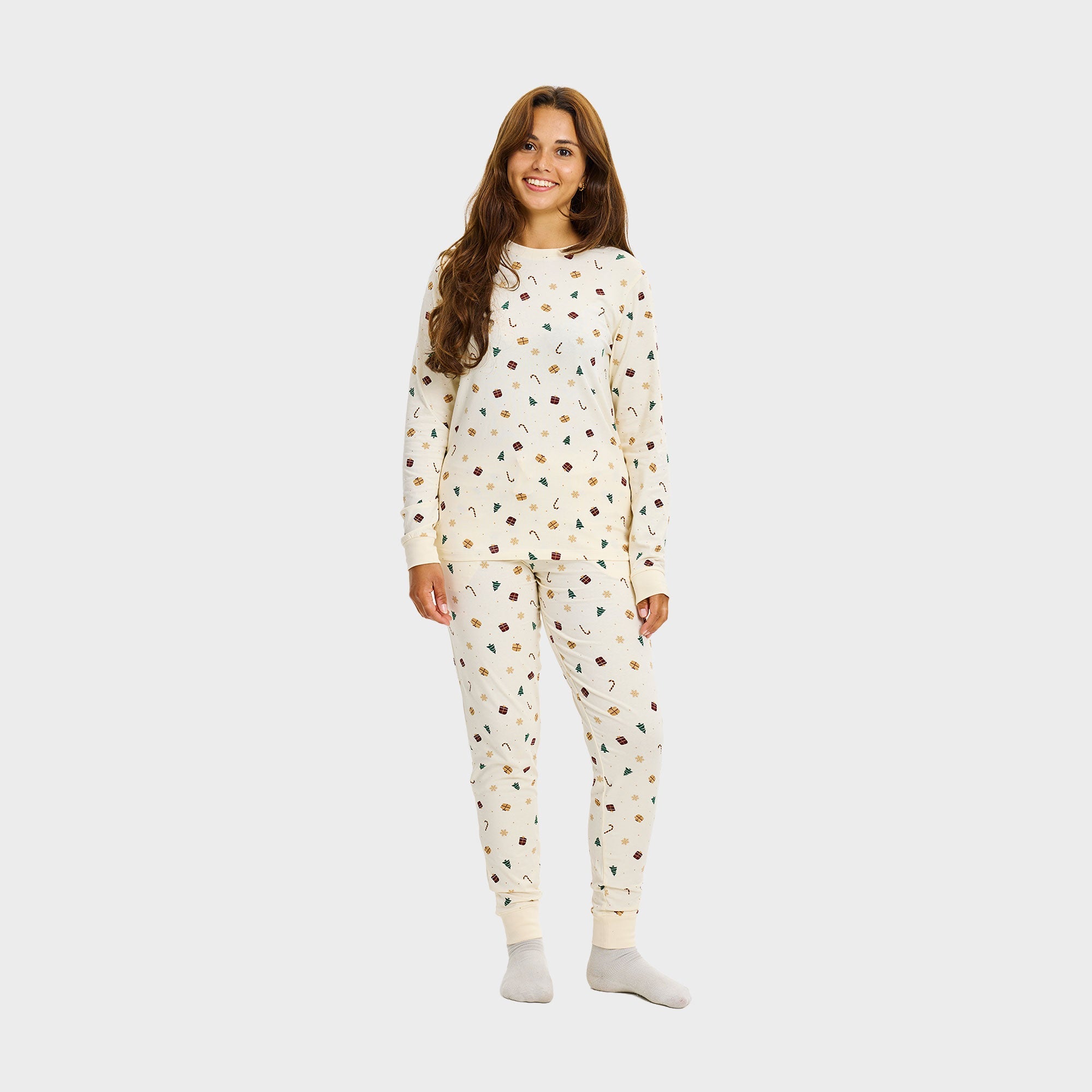 Juldröm Julpyjamas Beige - Dam