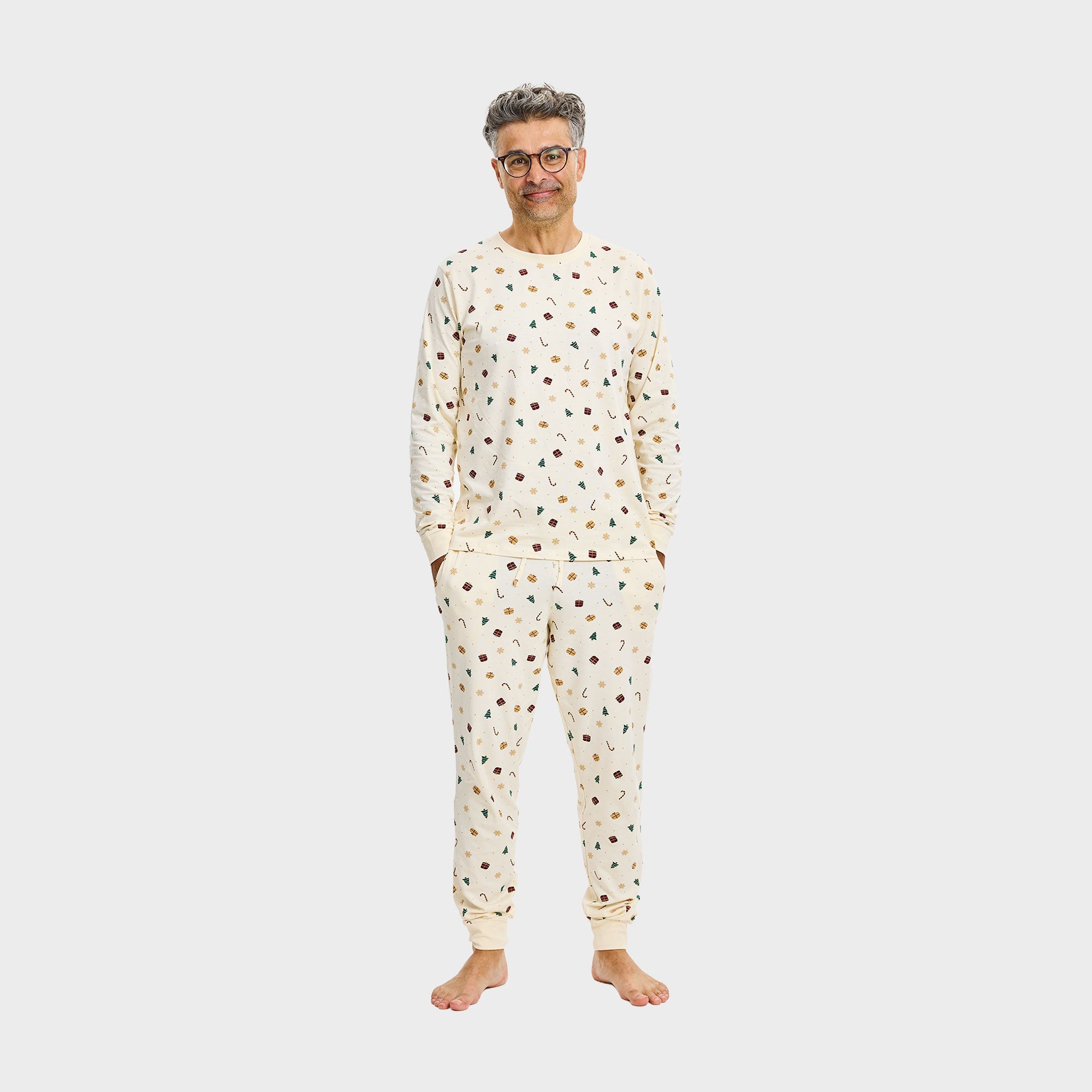 Juldröm Julpyjamas Beige - Herr