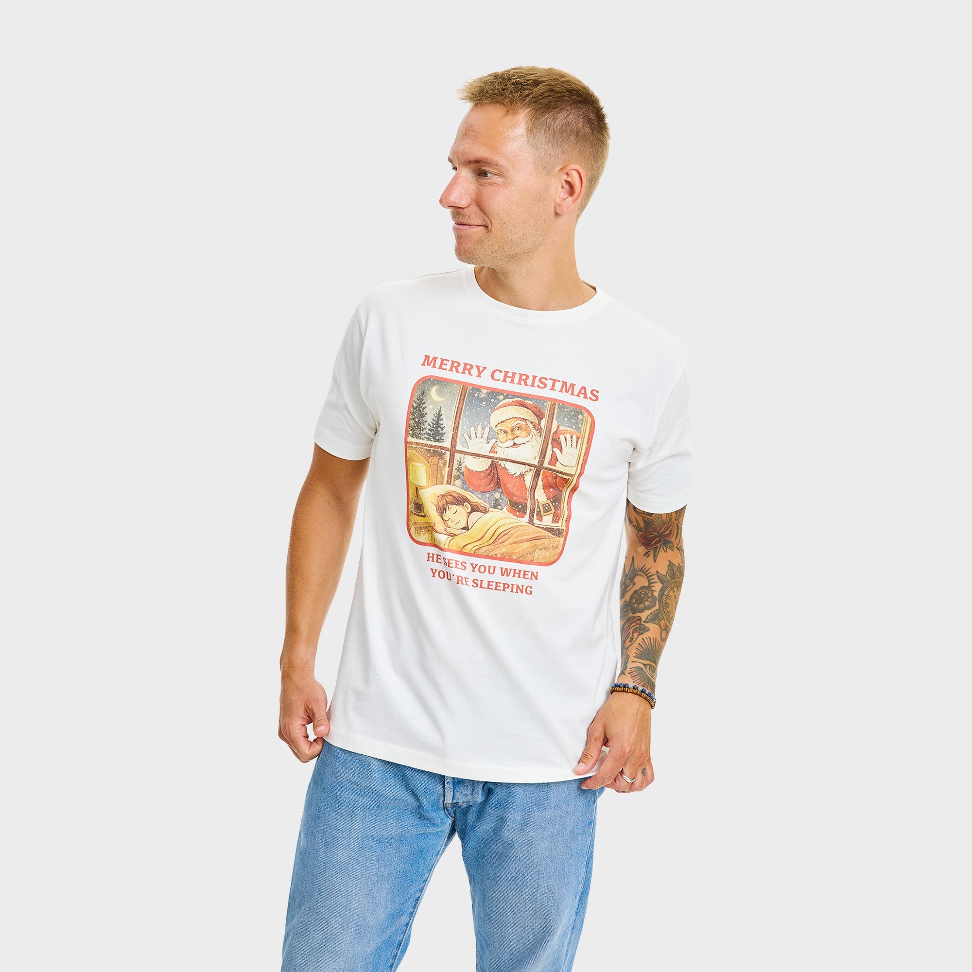 Santa Sees You T-shirt - Herr