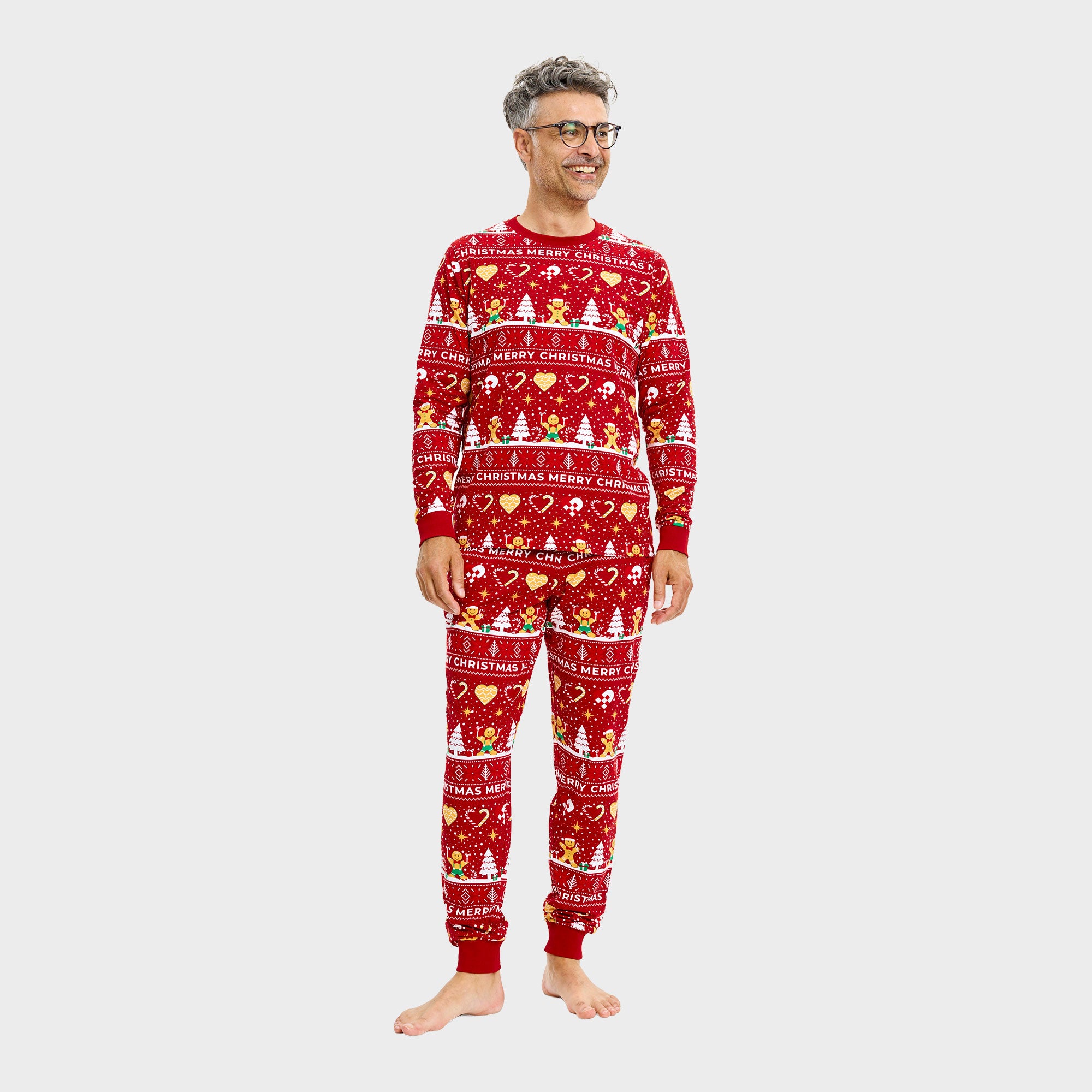 Christmas Cookie julpyjamas röd – Herr