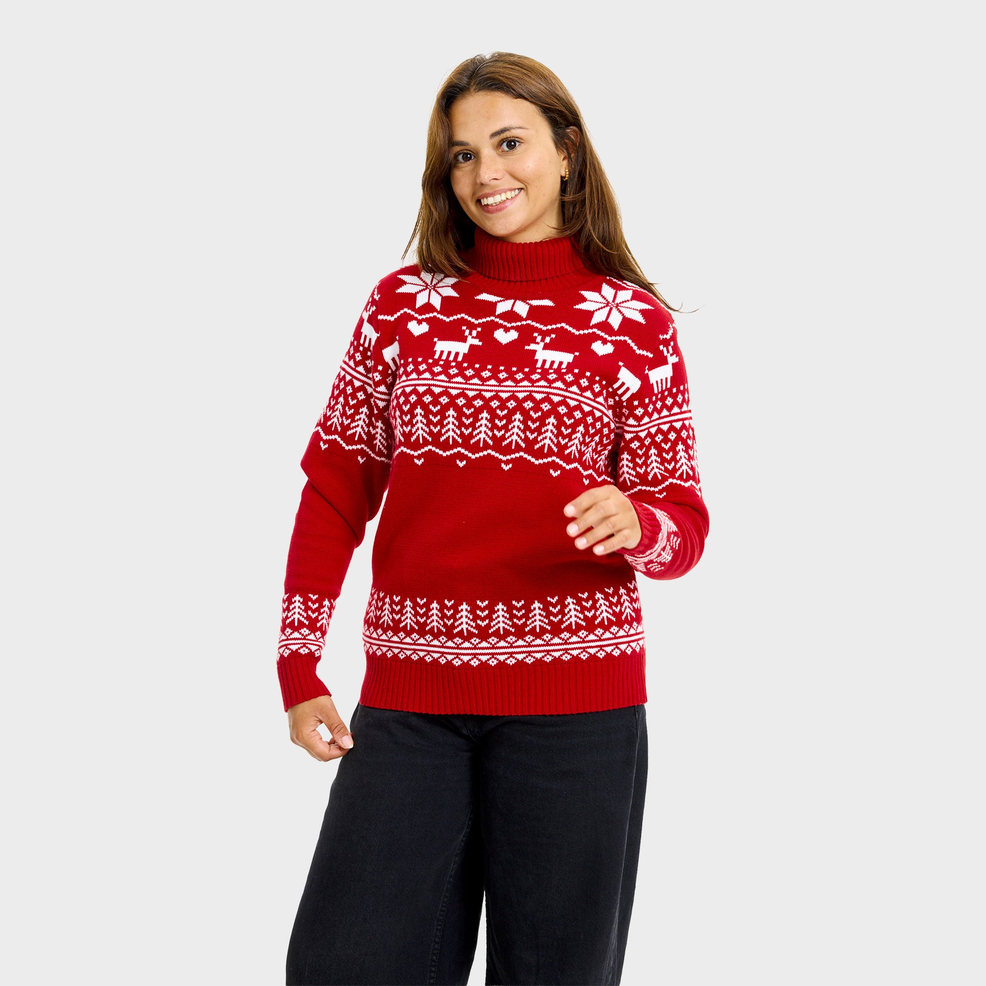 The greenlandish red turtleneck - Dam.