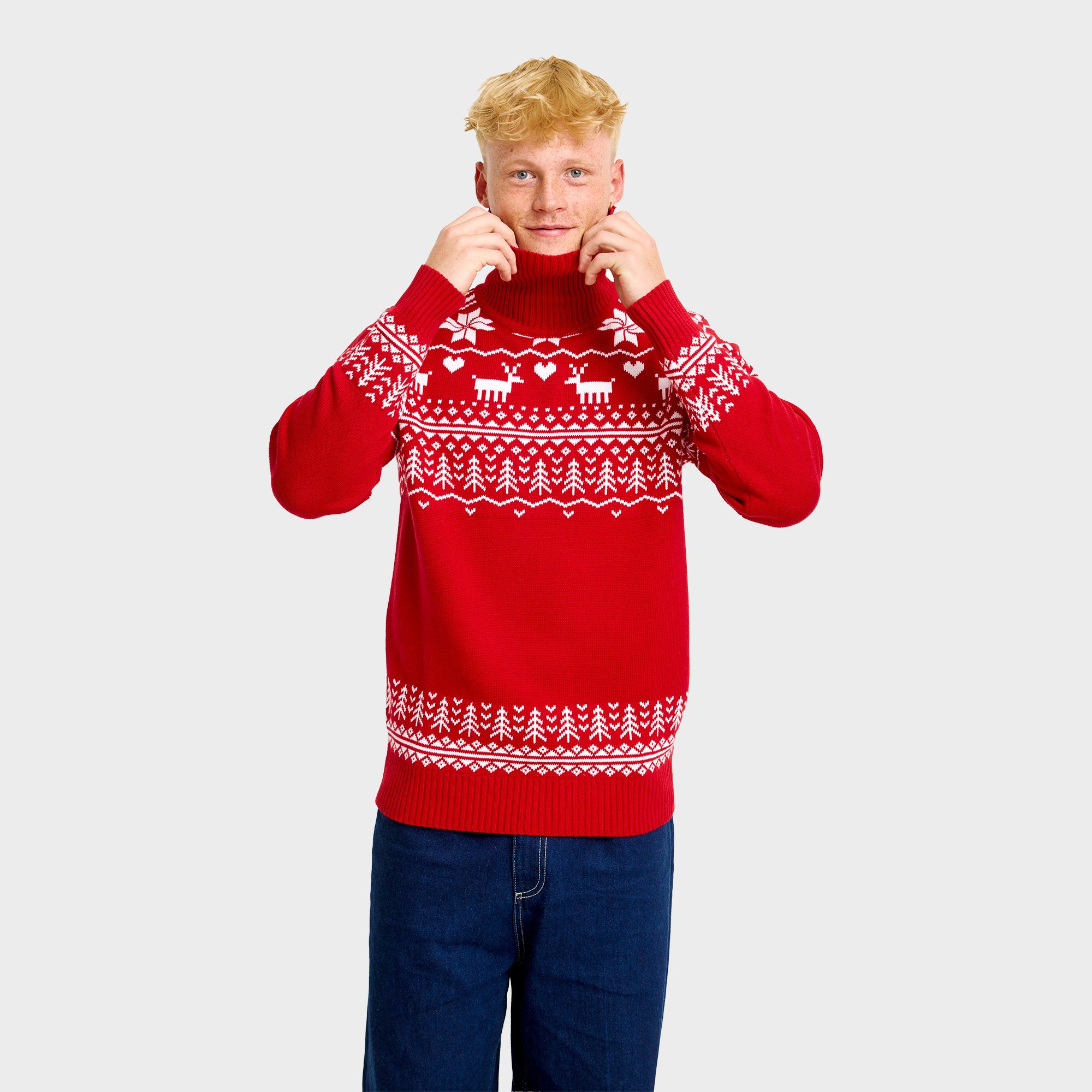 The greenlandish red turtleneck   - Herr.