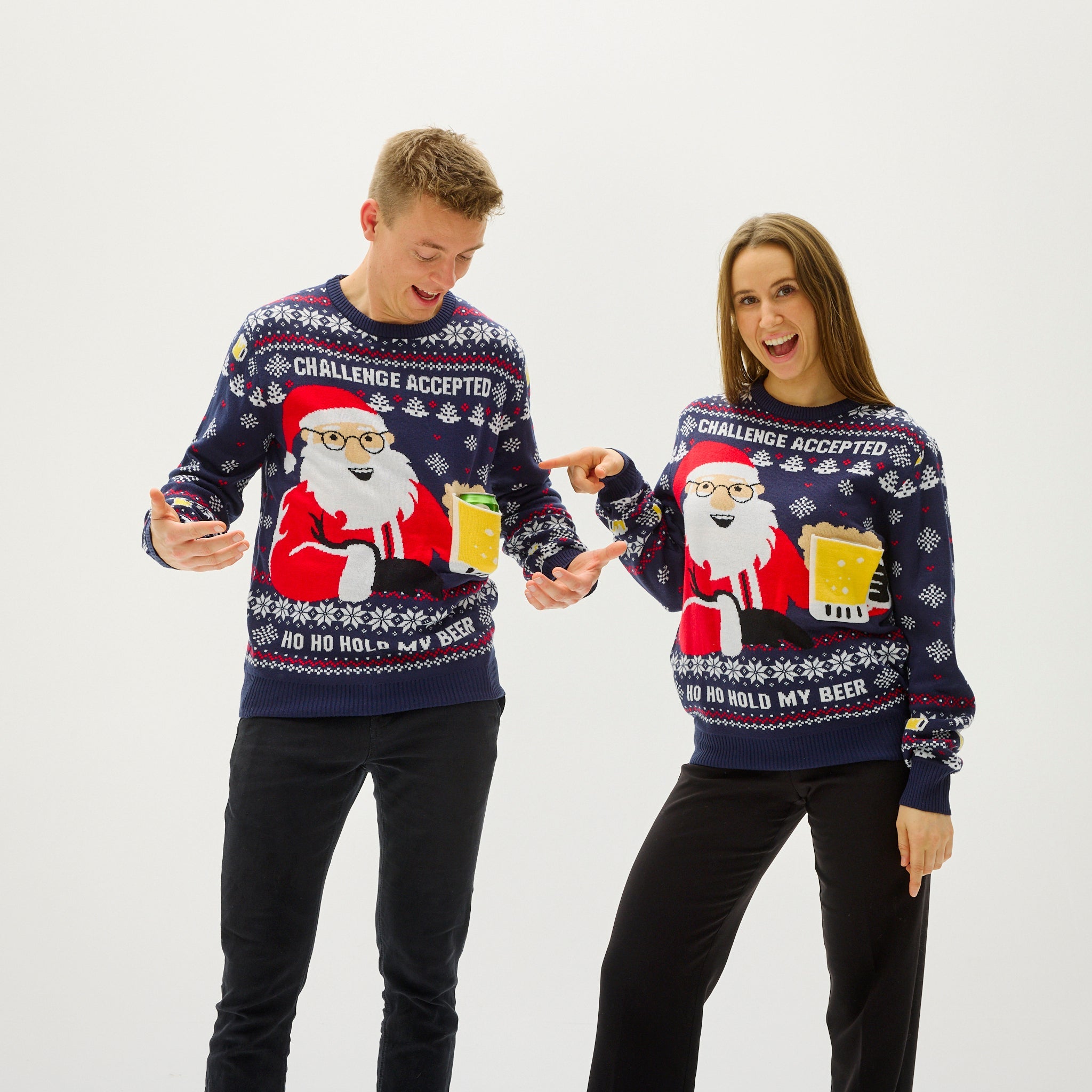 Ho Ho Hold My Beer Sweater - Dam