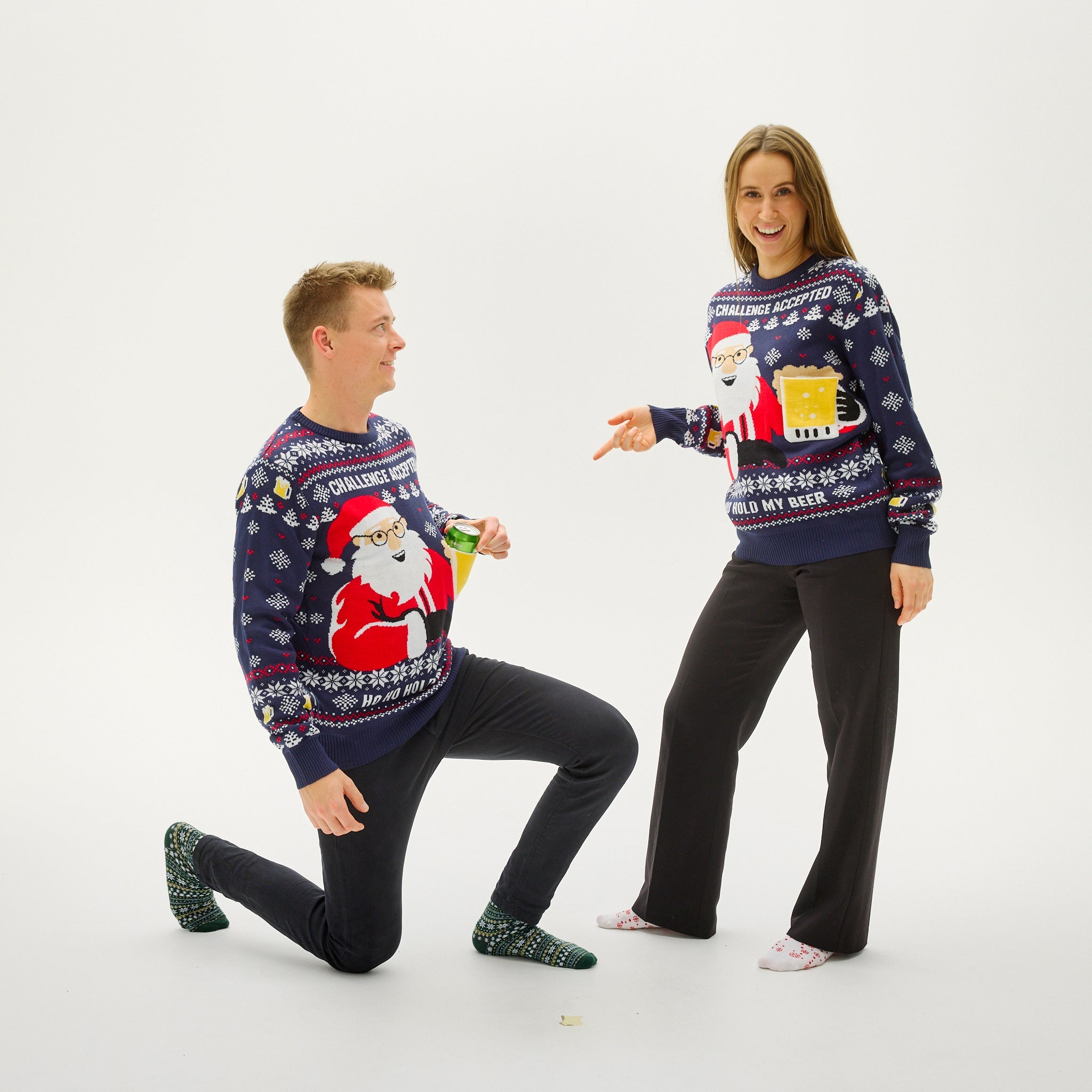 Ho Ho Hold My Beer Sweater - Dam