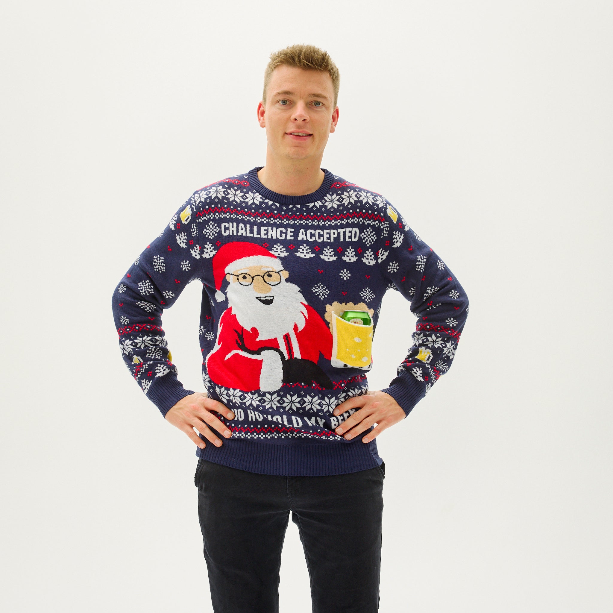Ho Ho Hold My Beer Sweater - Herr