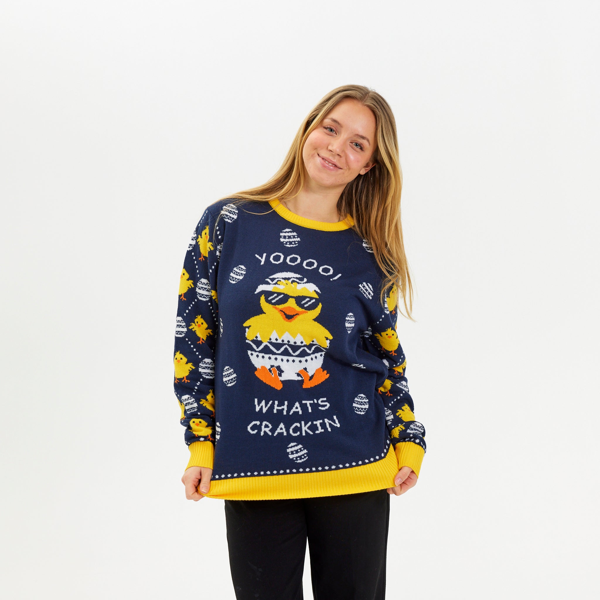 What's cracking Påskesweateren - Dame